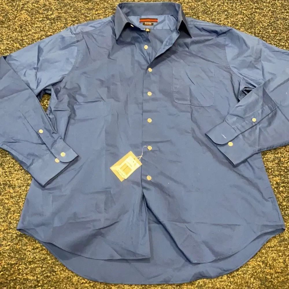 Architect Navy Blue Button Down Shirt sz. XL NWT